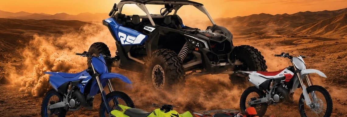 Buggy Can-Am, quads et motos cross de la base Vice City Kech dans le désert d’Agafay